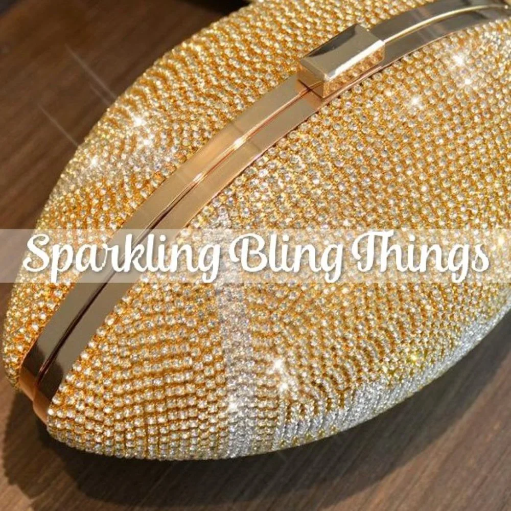 NWT Sparkling Bling Swarovski Crystal Football Clutch Purse Bag Super Bo… - Picture 2 of 7